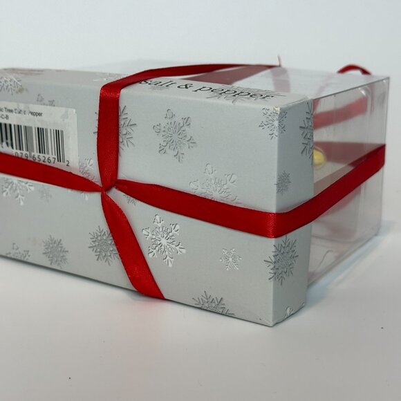 Christmas is Forever Holiday Tree Salt and Pepper Shaker Set NEW with TAGS - Picture 6 of 6